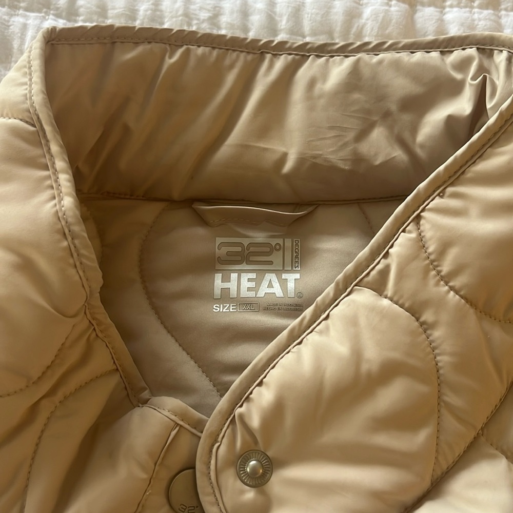 Tan colored light quilted jacket. Worn once